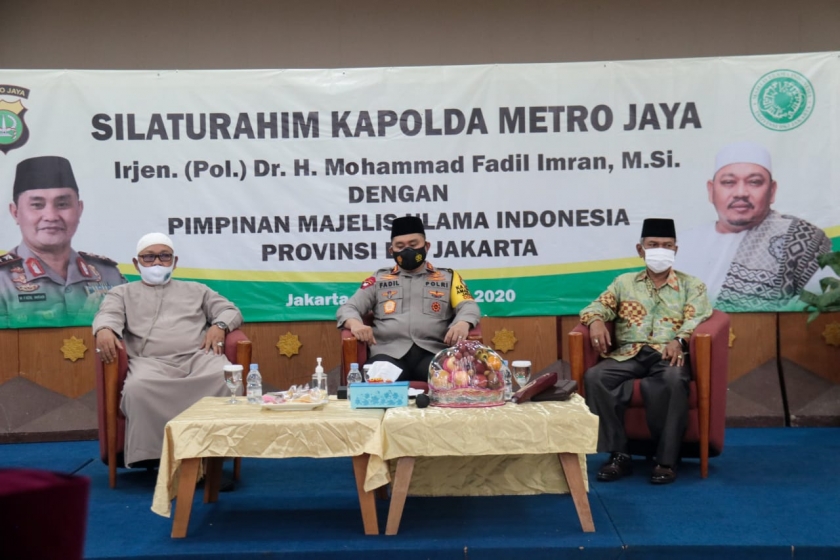 Kapolda Metro Jaya Irjen Pol Fadil Imran bersilaturahmi dengan pimpinan dan anggota MUI DKI Jakarta. (Foto: PMJ News)