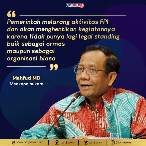 Pernyataan Menko Polhukam Mahfud MD. (Foto: PMJ News/ Ilustrasi)