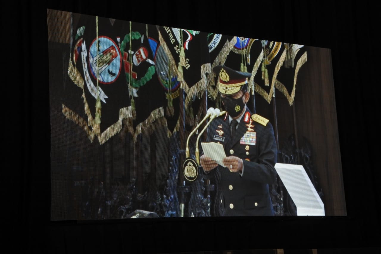 Jenderal Idham Azis beri kata sambutan. (Foto ; PMJ/Fjr). 
