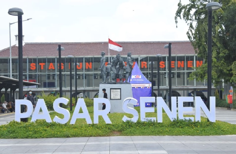 Stasiun Senen Jakarta Pusat. (Foto: PMJ News/Fajar).
