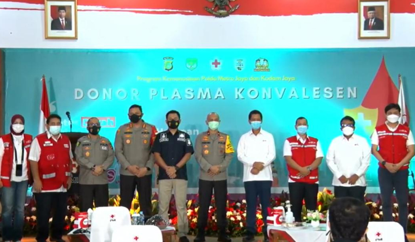 Polda Metro Metro Jaya menyelenggarakan Gerakan Donor Plasma Konvaselen untuk pasien Covid-19. (PMJ News).