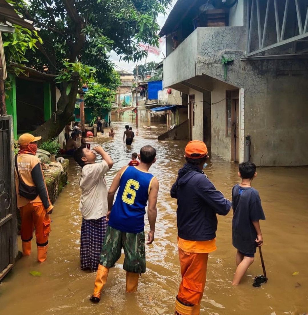 Banjir di kawasan Jakarta. (Foto: Instagram jkt.info).