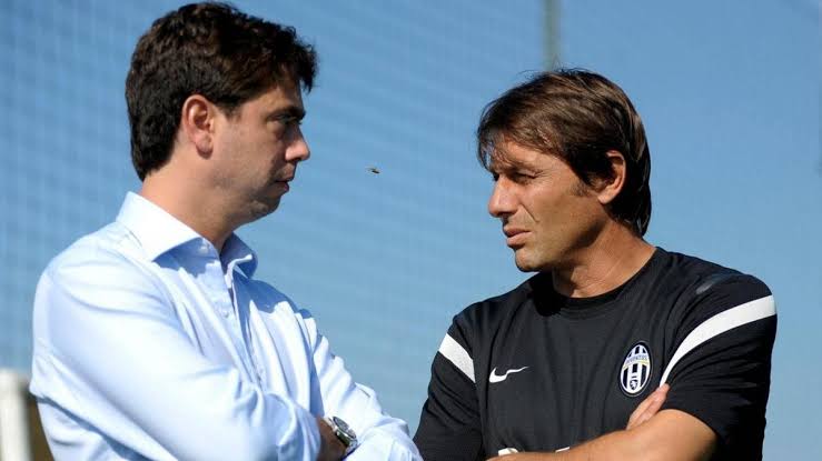 Presiden Juventus bersama pelatih Antonio Conte. (Foto: Dok Net). 