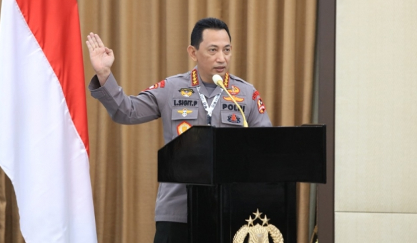 Kapolri Jenderal Listyo Sigit Prabowo saat memberikan keterangan. (Foto: PMJ News)