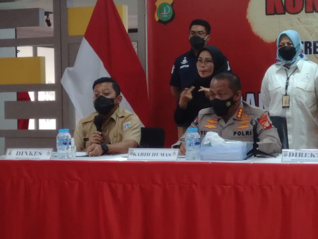 Keterangan Kabid Humas Polda Metro Jaya dan jajarannya. (Foto: PMJ News/ Yenni). 