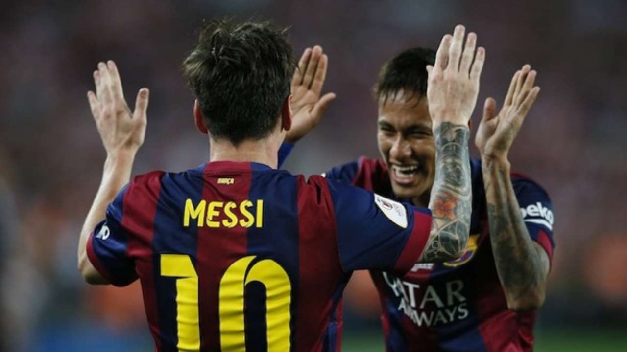 Kebersamaan Neymar dan Lionel Messi. (Foto: Dok Net). 