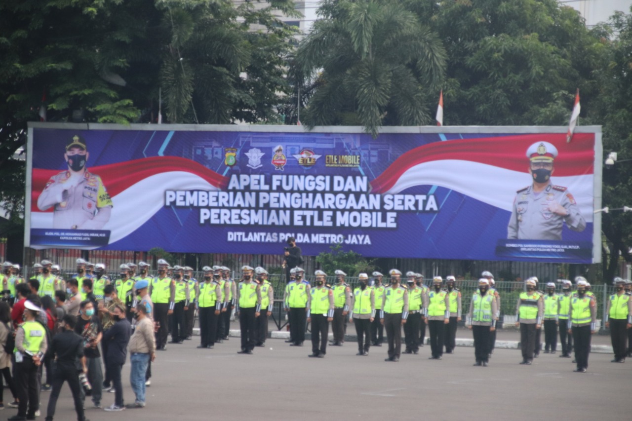 Polda Metro Jaya telah meresmikan peluncuran kamera Electronic Traffic Law Enforcement (E-TLE) mobile. (Foto: PMJ News). 