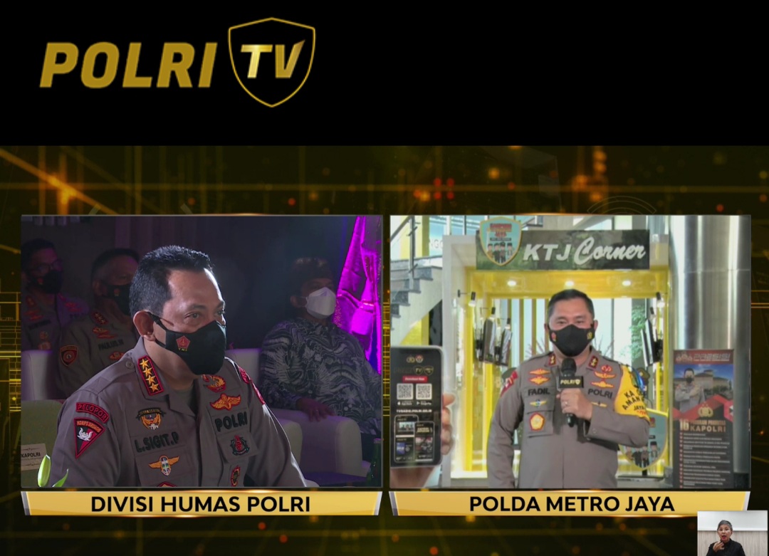 Kapolri Jenderal Listyo Sigit dialog langsung di Polri TV Radio dengan Kapolda Metro Irjen Pol Fadil Imran. (Foto : PMJ/Tangkapan Layar). 