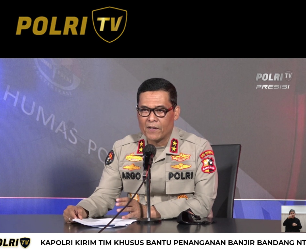 Kadiv Humas Mabes Polri Irjen Pol Argo Yuwono di Polri TV Radio. (Foto ; PMJ/Tangkapan Layar). 