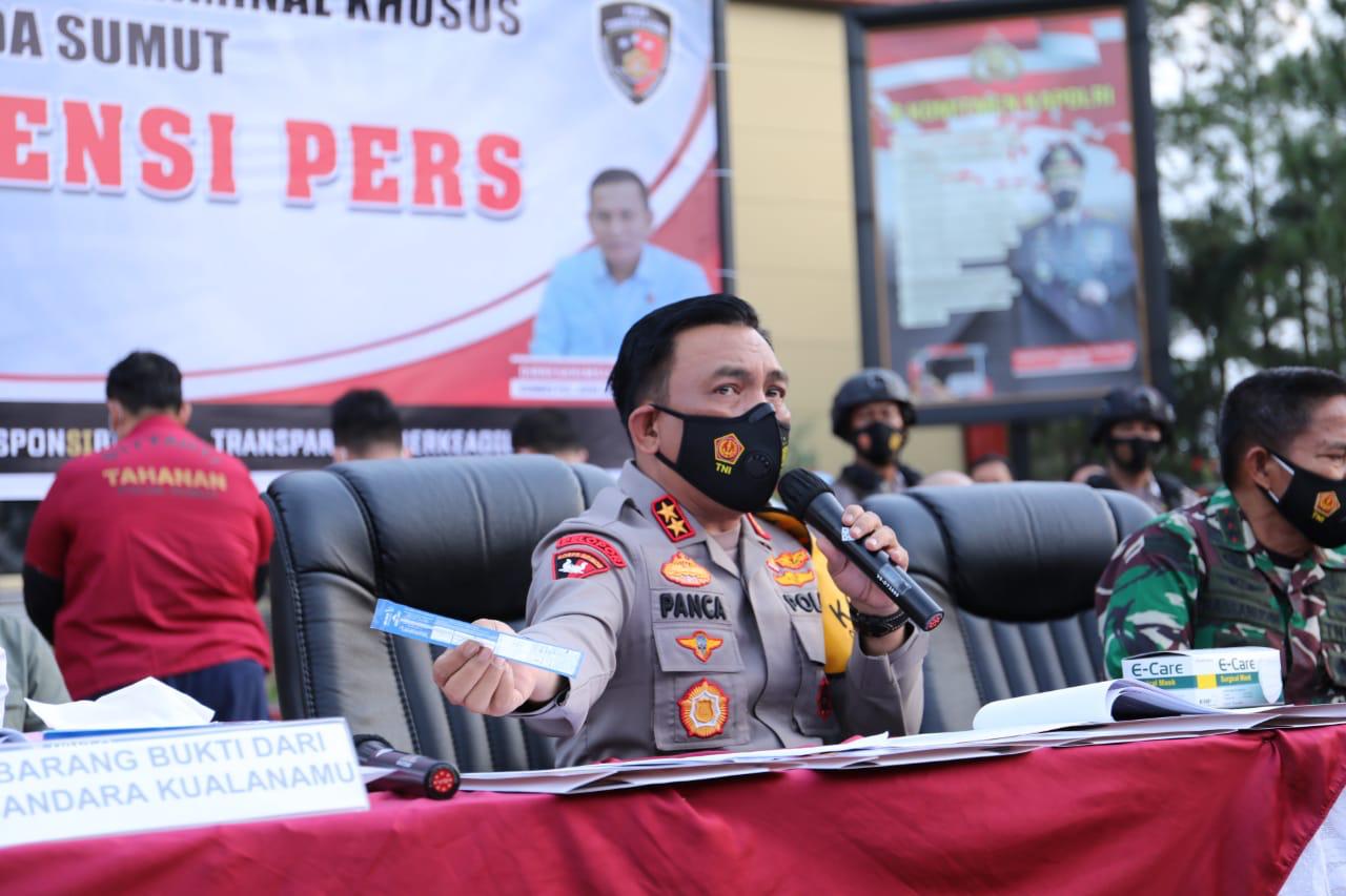 Keterangan Kapolda Sumut Irjen Pol Panca Putra Simanjuntak soal kasus alat rapid antigen bekas. (Foto: PMJ News/ Polri TV). 