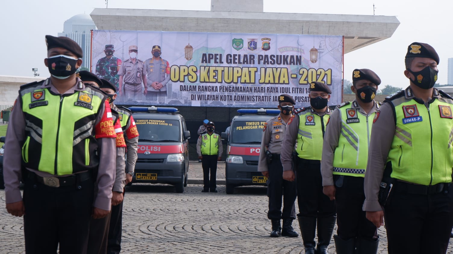 Jajaran Polres Metro Jakarta Pusat menggelar Operasi Ketupat Jaya 2021. (Foto: PMJ News). 