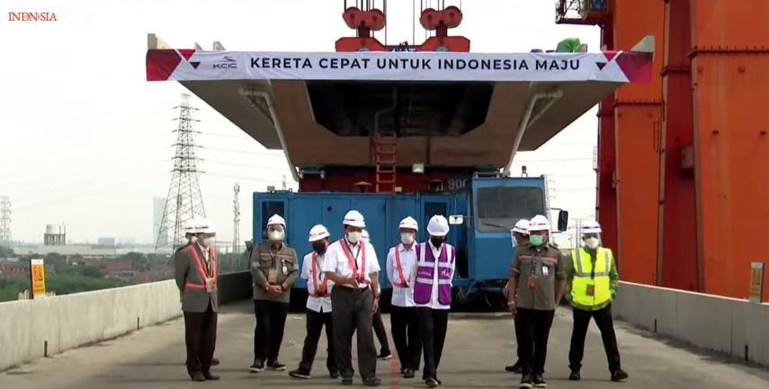 Lokasi pemantauan Kereta Cepat Indonesia Maju. (Foto : PMJ/YouTube Setpres). 