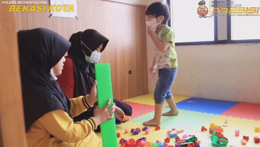 Polres Metro Bekasi Kota menyediakan fasilitas ramah anak. (Foto: PMJ News).
