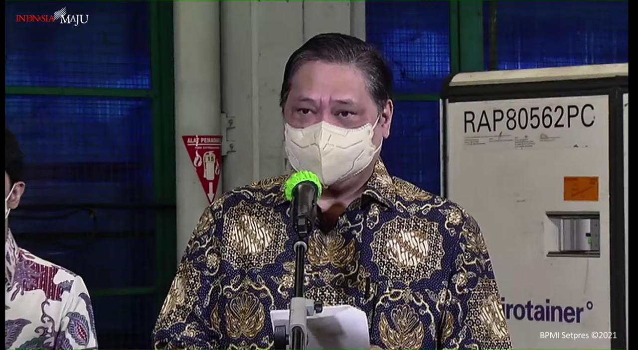 Menko Perekonomian, Airlangga Hartarto. (Foto : PMJ/Setpres YouTube). 