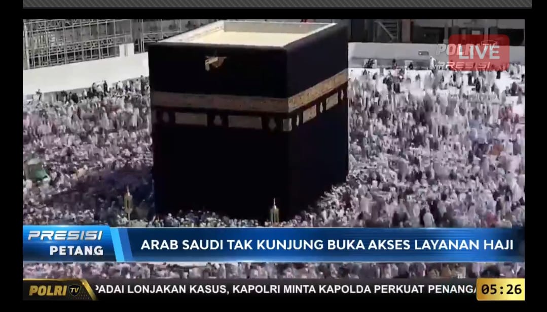 Keterangan Kemenag soal batalnya Haji 2021. (Foto: tangkapan layar program acara Presisi Petang TV Radio Polri). 