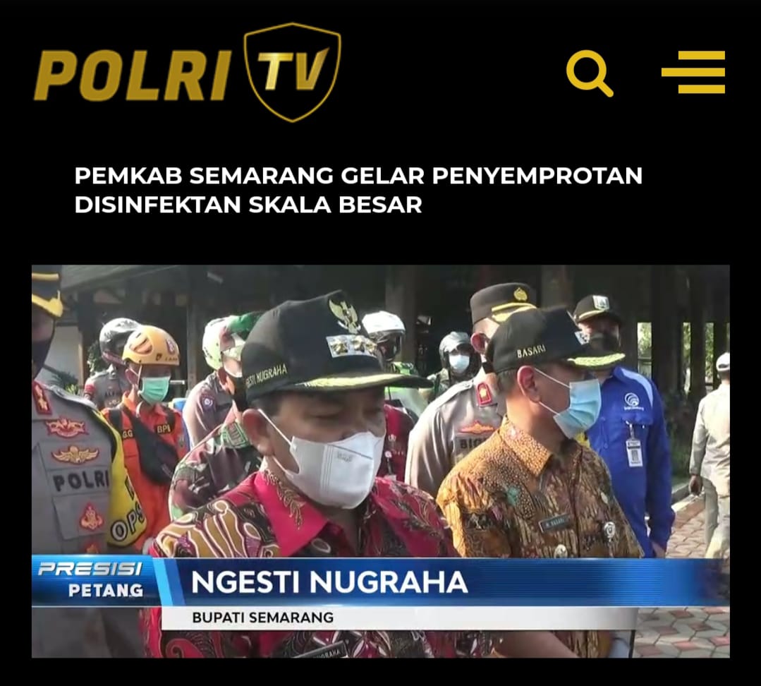 Bupati Semarang Ngesti Nugraha. (Foto: tangkapan layar  Presisi Petang TV Radio Polri). 