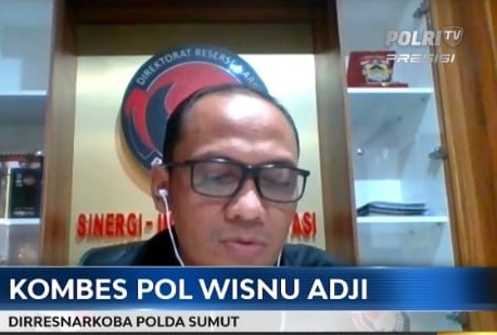 Direktur Reserse Narkoba Polda Sumatera Utara, Kombes Pol Wisnu Adji. (Foto: PMJ News/Polri TV).