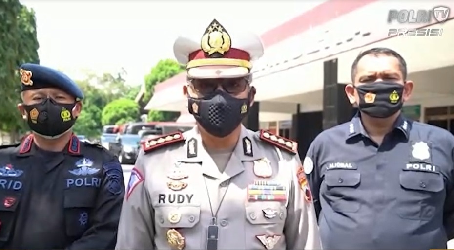 Dirlantas Polda Jawa Tengah, Kombes Pol Rudy Syarifuddin saat memberikan keterangan pers. (Foto: PMJ News/Polri TV).