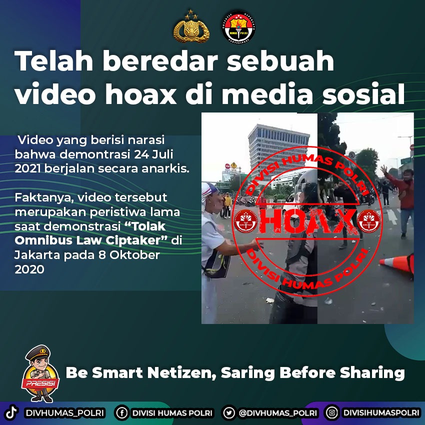 Video hoax demo berujung kerusuhan. (Foto: PMJ News)