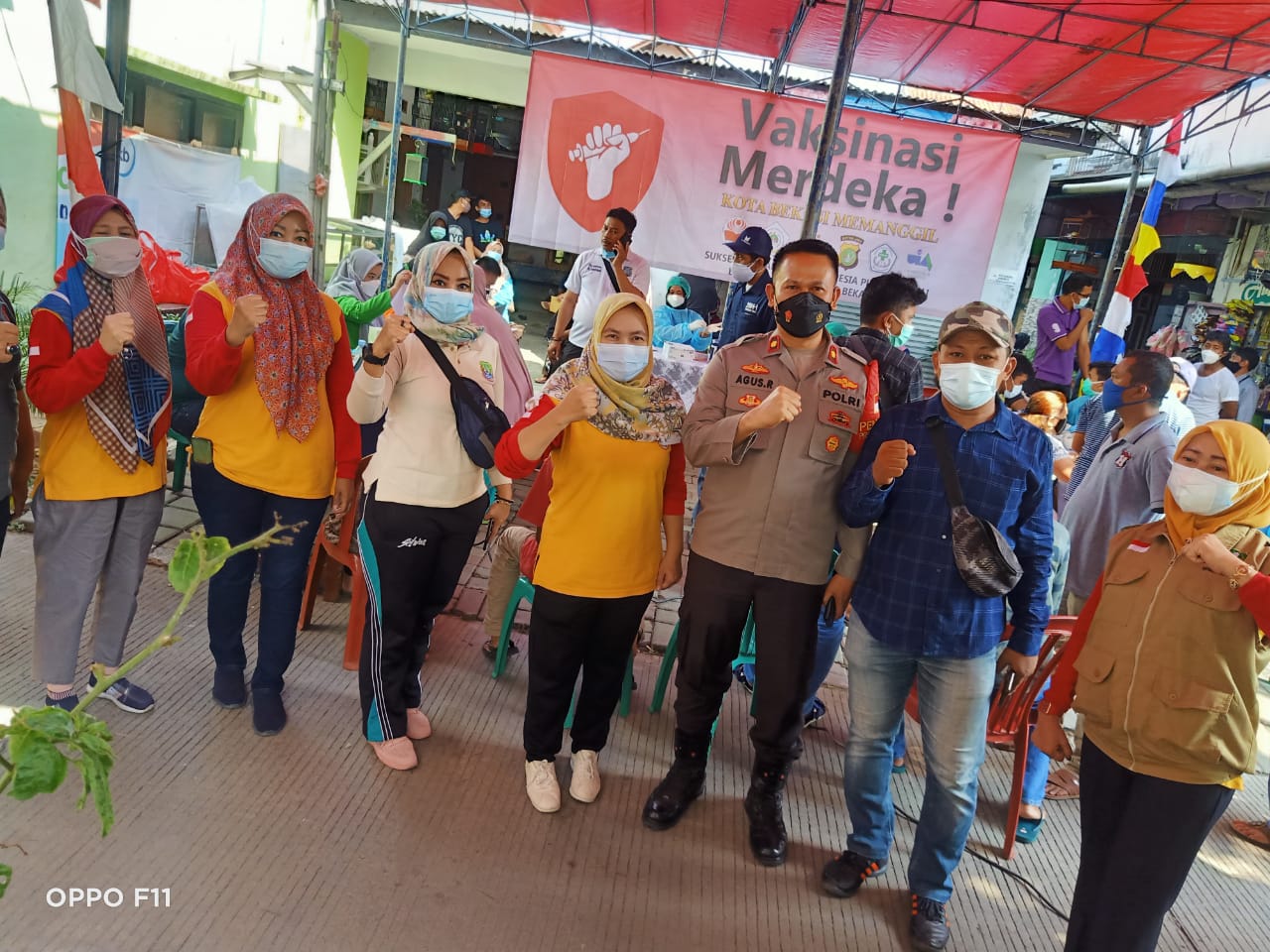 Vaksinasi Merdeka di wilayah Medan Satria Kota Bekasi. (Foto: PMJ News)