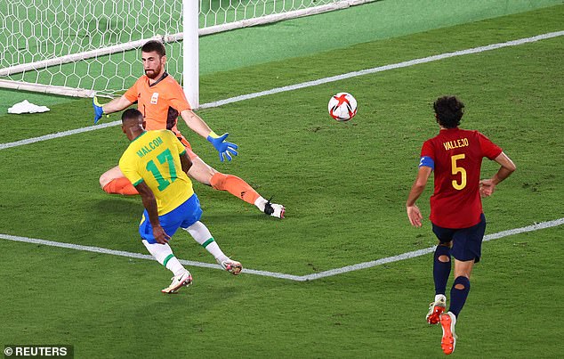 Brasil berhasil menaklukkan Spanyol 2-1 di Final Sepakbola Olimpiade Tokyo. (Foto: PMJ News). 