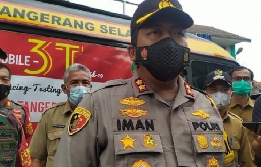 Kapolres Tangerang Selatan, AKBP Iman Imanuddin saat memberikan keterangan. (Foto: PMJ News).