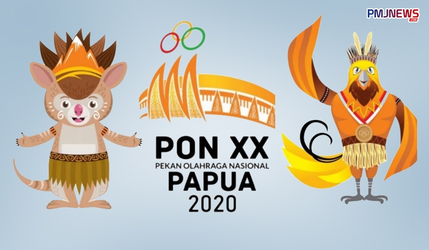 Dua hewan khas Papua. Kangpho dan Drawa menjadi maskot PON XX Papua. (Foto: PMJ News/Ilustrasi/Hadi).