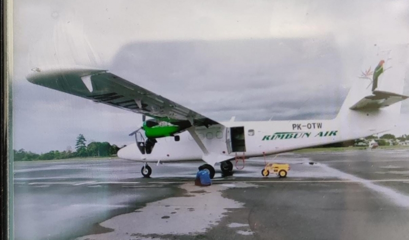 Pesawat Rimbun Air Pk OTW yang hilang kontak. (Foto: PMJ News/ Polda Papua)