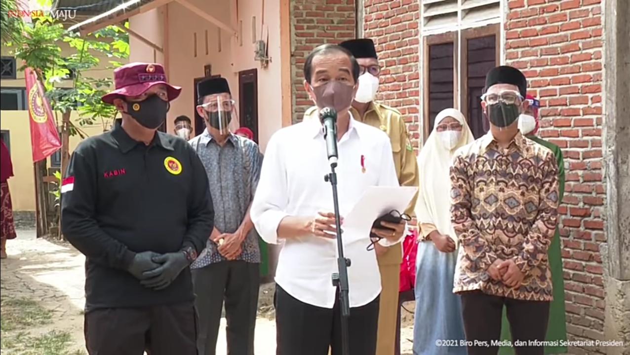 Presiden Jokowi di Aceh berikan arahan. (Foto: PMJ/YouTube Setpres). 