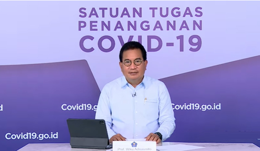  Juru Bicara Satgas Penanganan Covid-19, Wiku Adisasmito saat konferensi pers secara virtual. (Foto: PMJ News/YouTube Setpres).