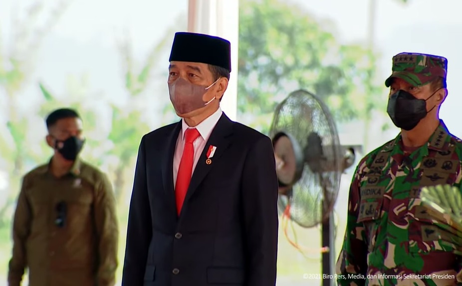 Presiden Jokowi menetapkan 3.103 personel Komponen Cadangan Kemenhan. (Foto: PMJ News/YouTube Setpres).