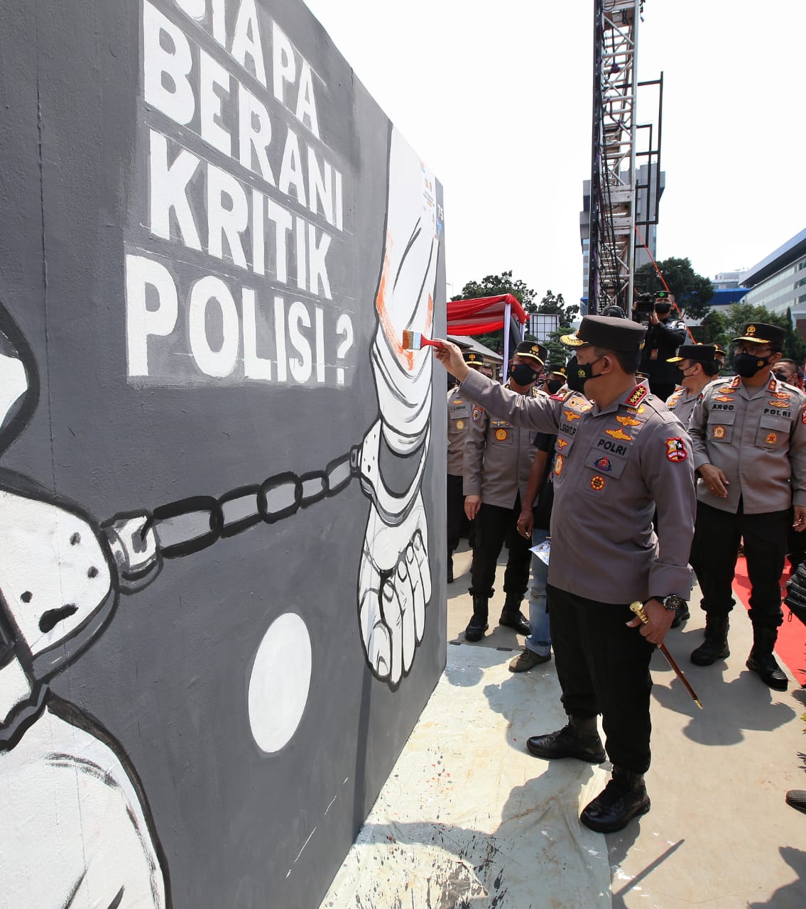 Kapolri Jenderal Listyo Sigit Prabowo di Lapangan Bhayangkara, Komplek Mabes Polri. (Foto: PMJ News)