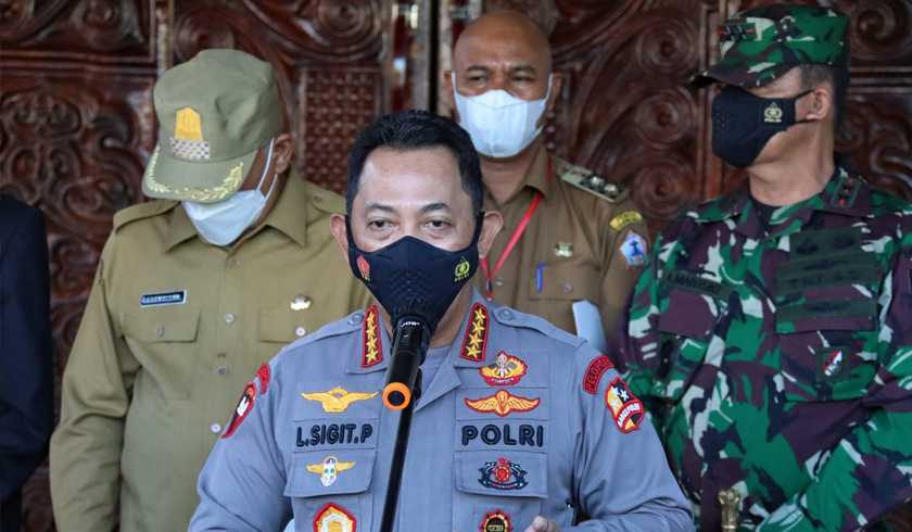 Kapolri Jenderal Listyo Sigit Prabowo memimpin rapat Forkopimda Provinsi Aceh terkait dengan evaluasi penanganan Pandemi Covid-19. (Foto: PMJ News).