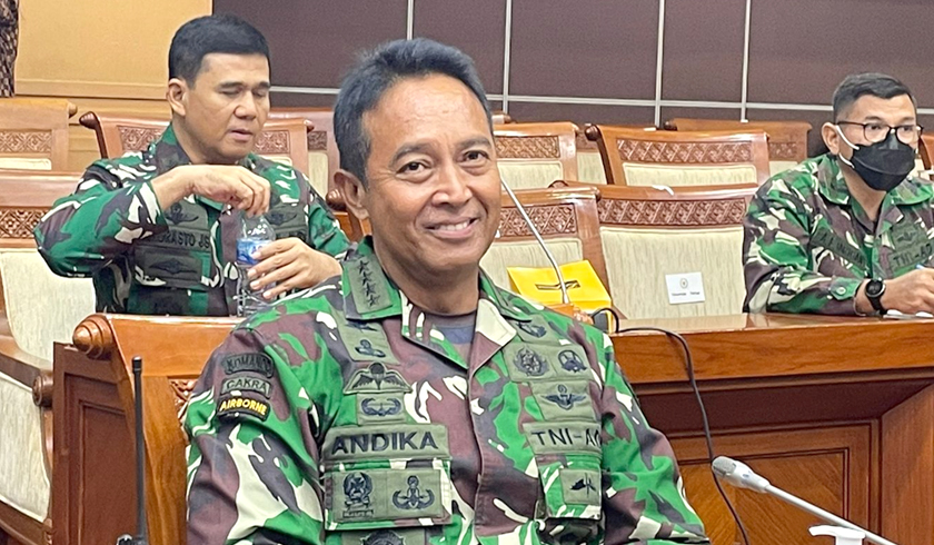 Jenderal Andika Perkasa saat menjalani uji kelayakan Panglima TNI di DPR RI. (Foto: PMJ News/Nia).
