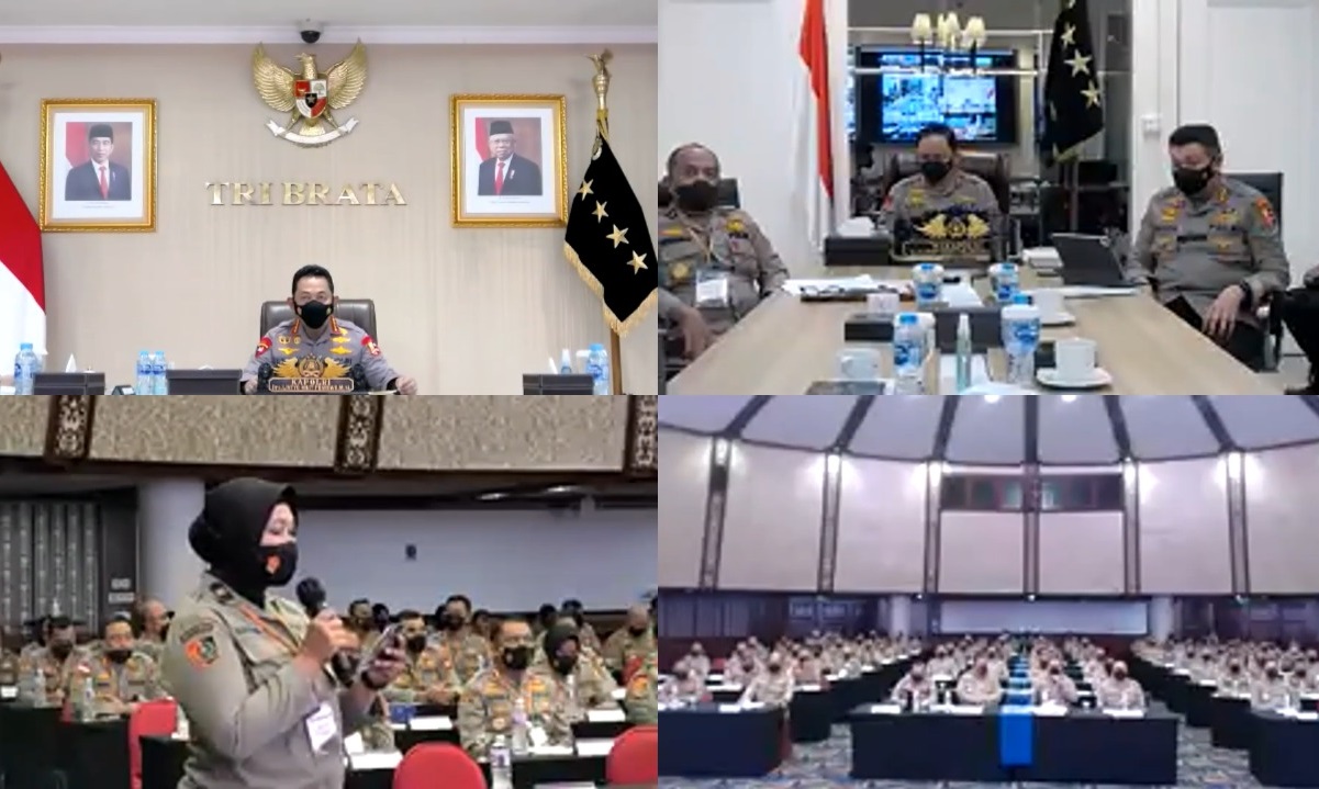 Kapolri Jenderal Listyo Sigit Prabowo dalam sidang pleno Dewan Pendidikan dan Pelatihan Polri. (Foto: PMJ News).