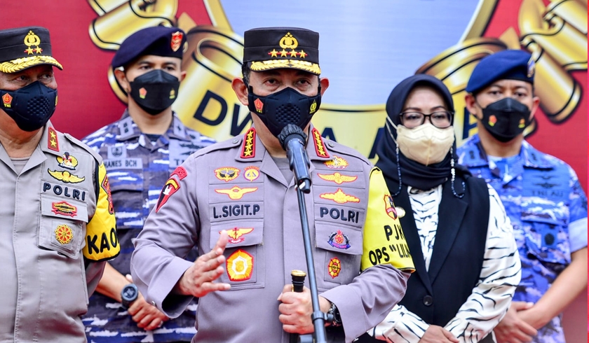 Kapolri Jenderal Listyo  Sigit Prabowo saat memberikan arahan. (Foto: PMJ News).