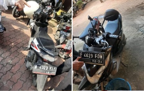 Polisi menyita barang bukti kasus pencurian sepeda motor di Jatiasih, Kota Bekasi. (Foto: PMJ News).