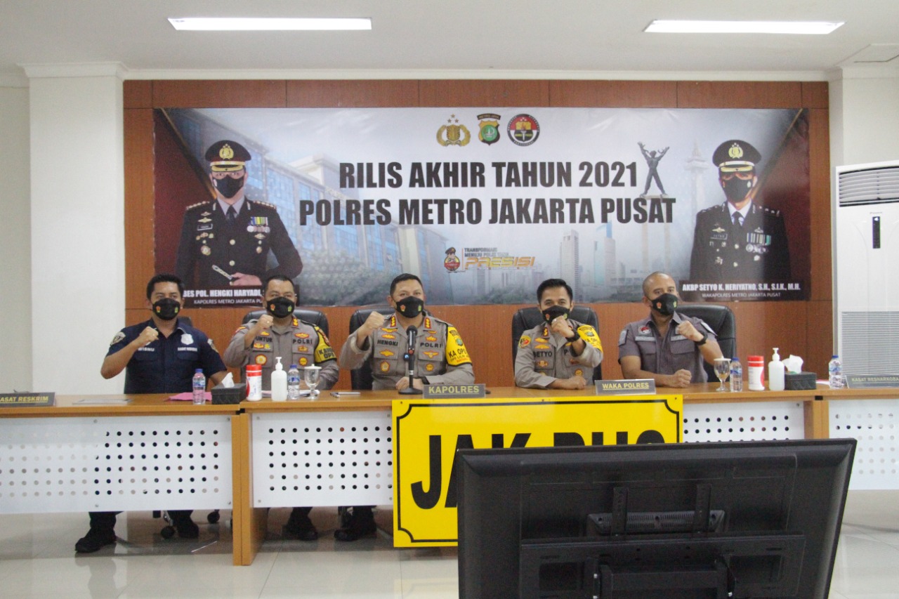 Keterangan Kapolres Metro Jakpus Hengki Haryadi. (Foto: PMJ News). 