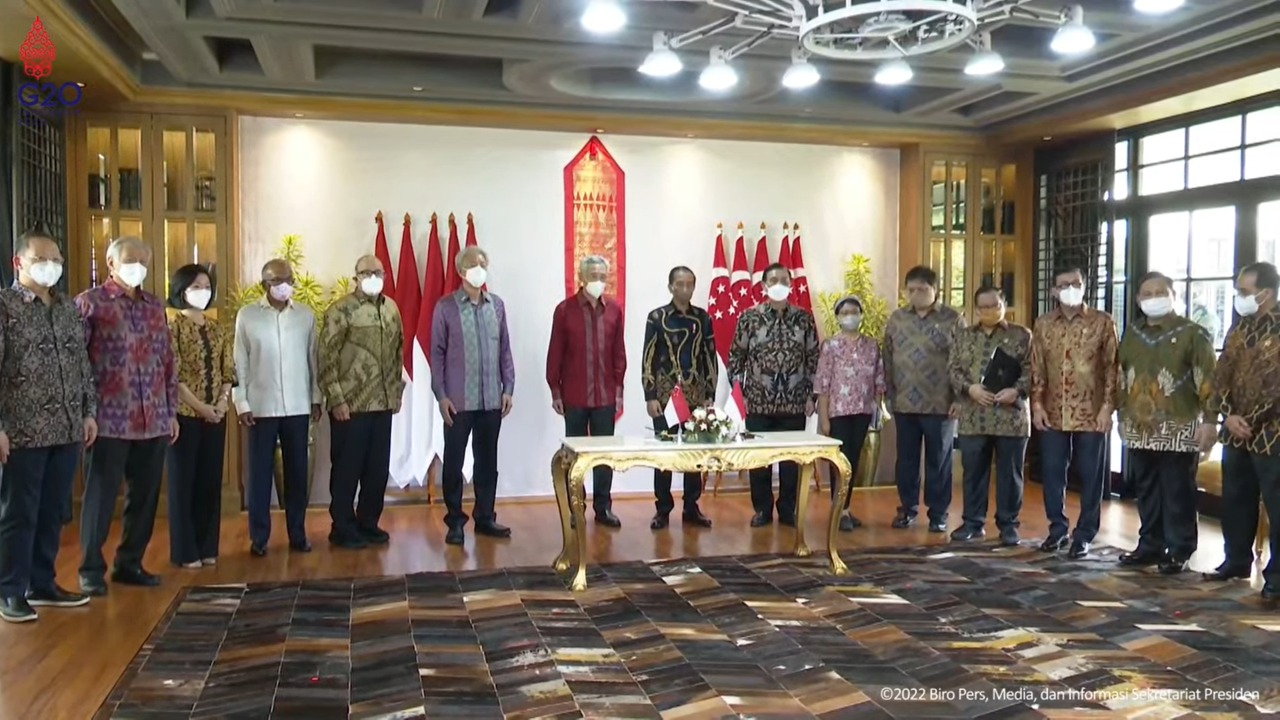 Presiden saksikan penandatanganan Ekstradisi. (Foto: PMJ/Dok Kemkumham). 