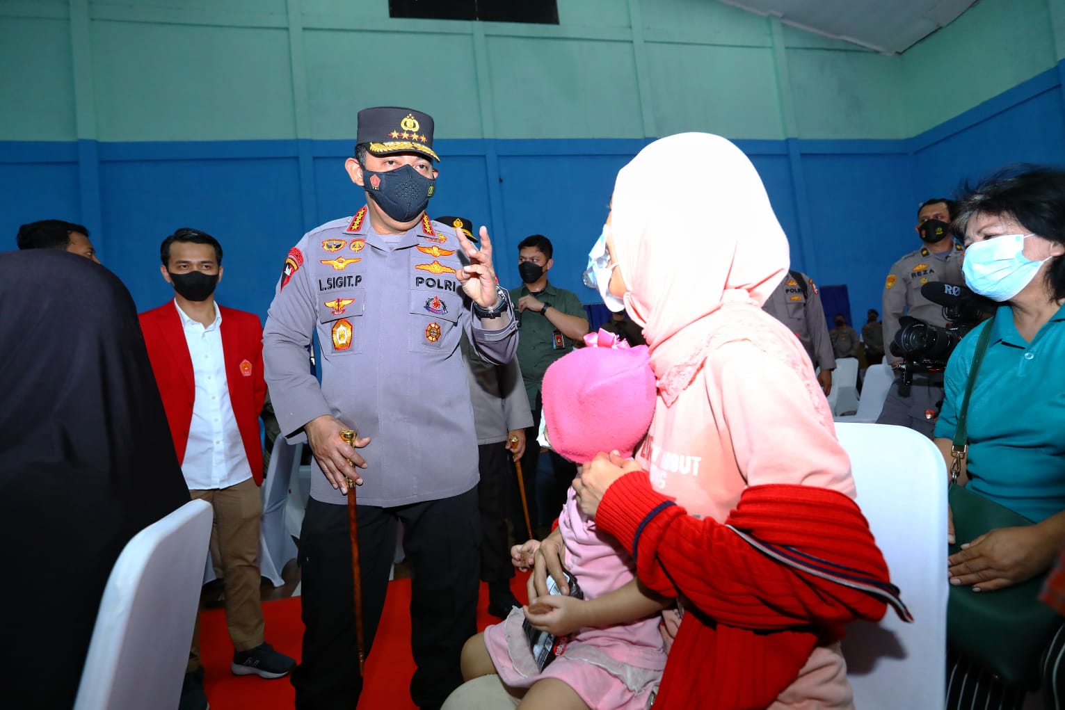 Kapolri Jenderal Pol Listyo Sigit Prabowo di GOR BRI Radio Dalam. (Foto: PMJ News). 