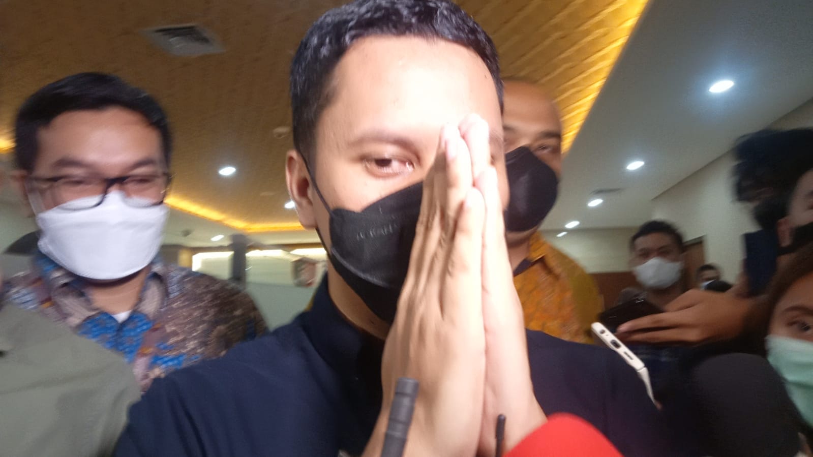 Influencer Arief Muhammad di Bareskrim. (Foto: PMJ News/ Yeni). 