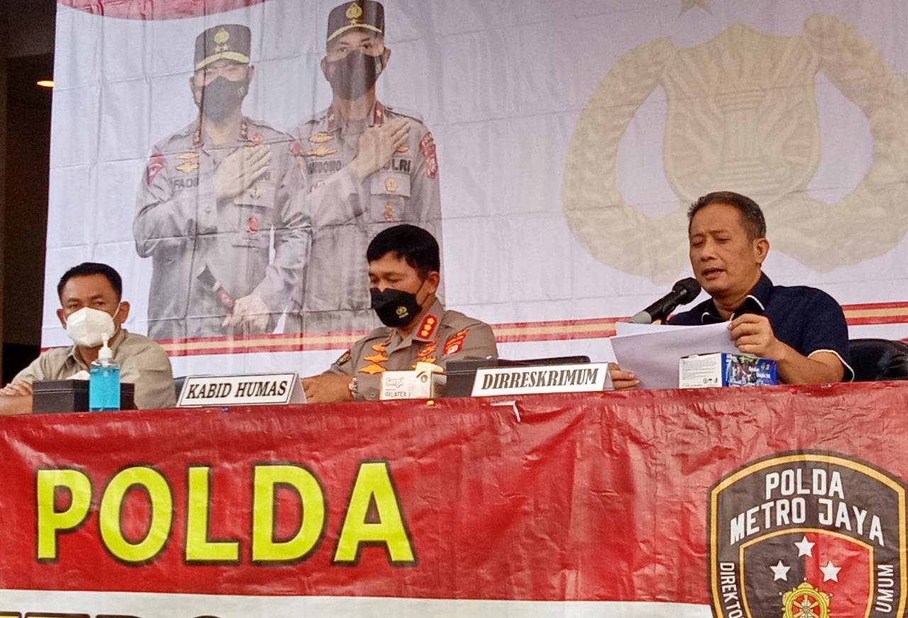 Keterangan Direktur Reserse Kriminal Umum Polda Metro Jaya Kombes Pol Tubagus Ade Hidayat. (Foto: PMJ News/ Yeni)