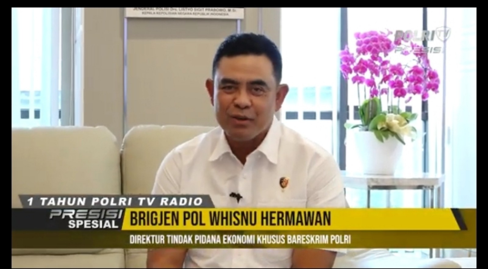 Direktur Tindak Pidana Ekonomi Khusus Bareskrim Polri Brigjen Pol Whisnu Hermawan. (Foto: Polri TV). 