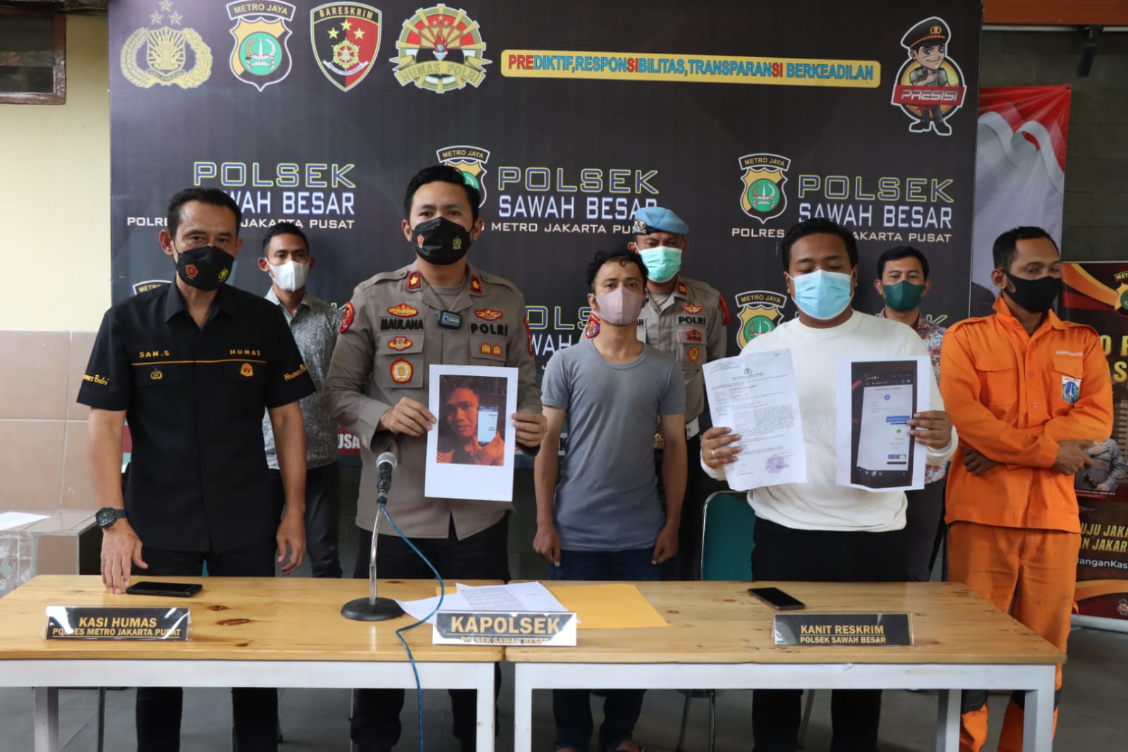 Keterangan Kapolsek Sawah Besar Kompol. Maulana Mukarom. (Foto: PMJ News). 