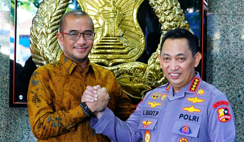 Kapolri Jenderal Listyo Sigit Prabowo menerima audiensi Ketua KPU. (Foto: PMJ News)