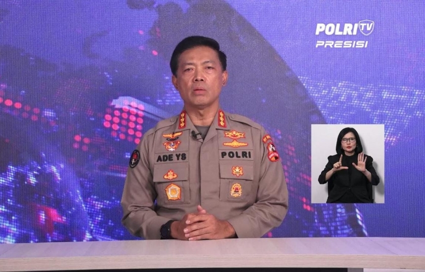 Juru Bicara Divisi Humas Polri, Kombes Pol Ade Yaya Suryana saat memberikan keterangan pers. (Foto: PMJ News/Polri TV)