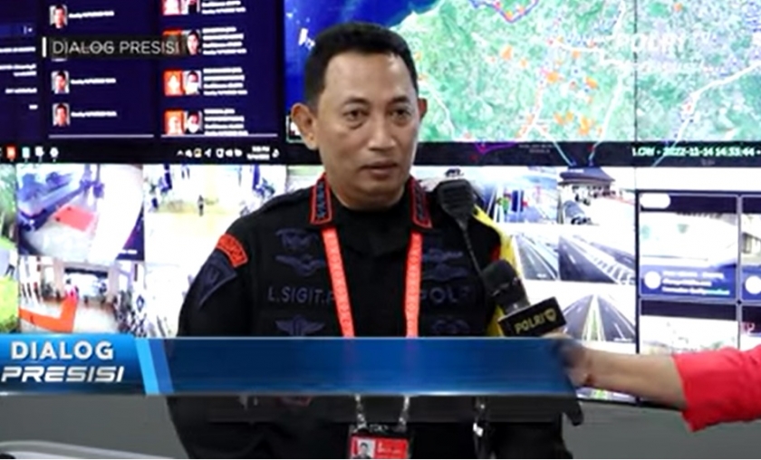 Kapolri Jenderal Listyo Sigit Prabowo saat memberikan keterangan pers di Commad Centre KTT G20. (Foto: PMJ News/Polri TV)