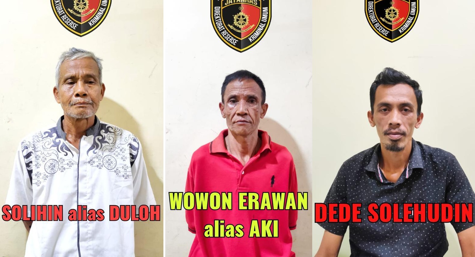Tiga pelaku pembunuhan sekeluarga yang tewas diracun. (Foto: PMJ News/Istimewa)