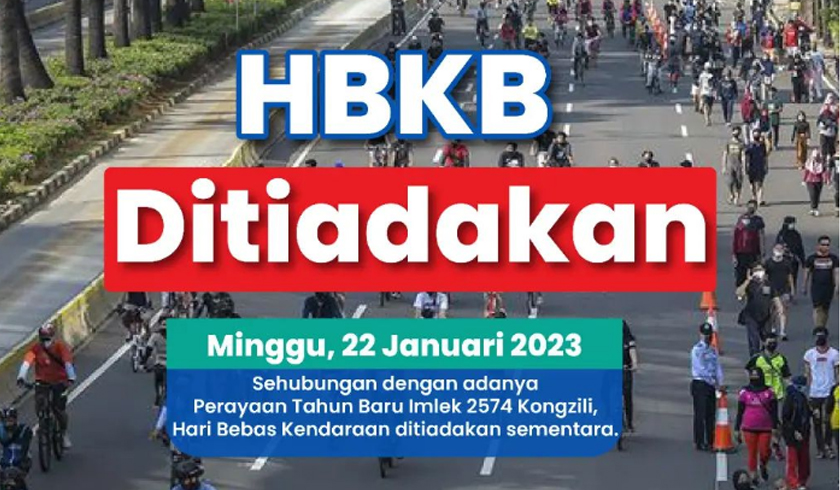 Tahun baru Imlek, Dishub DKI Jakarta meniadakan hari bebas kendaraan bermotor atau Car Free Day. (Foto: PMJ News/Instagram @dishubdkijakarta)