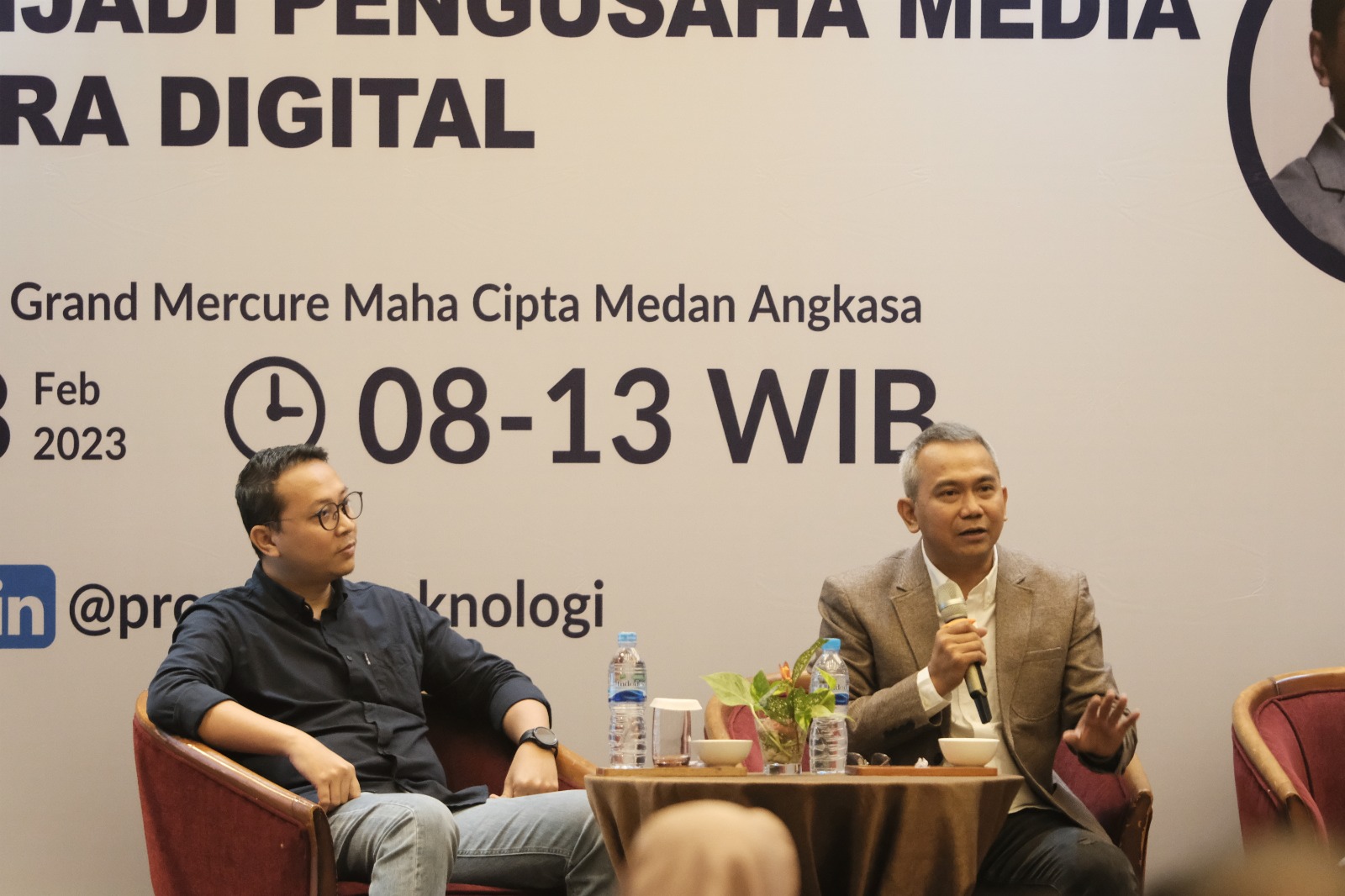 Agus Sulistriyono selaku CEO Promedia Indonesia sebagai pembicara. (Foto; PMJ/Gtg). 
